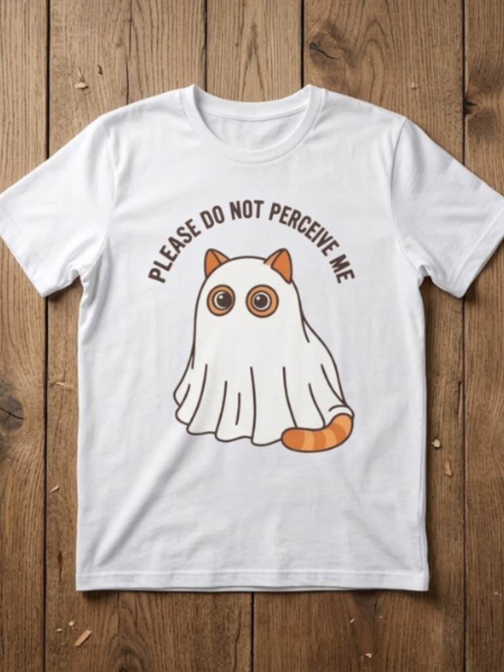 Please Do Not Perceive Me cat ghost oversized tee Unisex T shirt